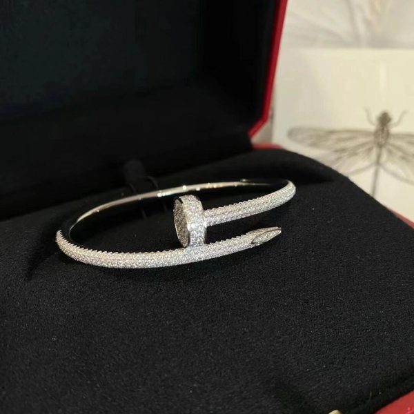 Replica Cartier Nail Bracelet Round Cut Diamond cheap