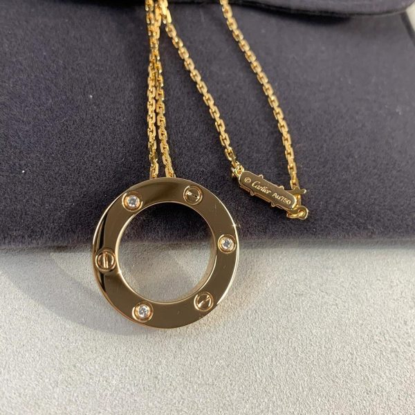 18K Pure Gold Cartier Love Pendant Necklace cheap