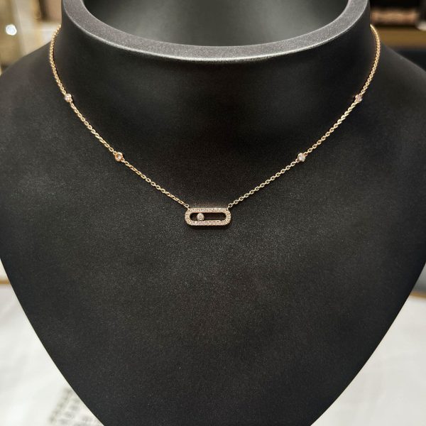 18k gold Messika Move Uno Pavé Necklace fake