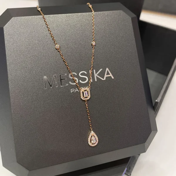 Messika My Twin Tie 0.10ct x2 Diamond Necklace copy