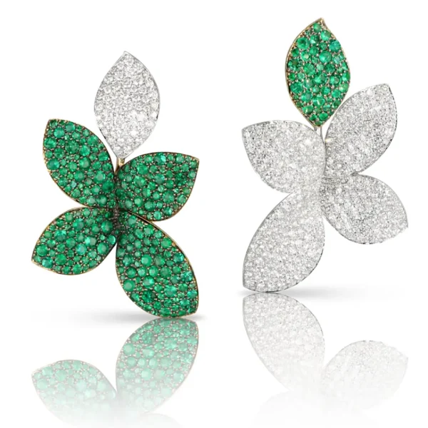 Pasquale Bruni 18K White and Yellow Gold Earrings Green Soul fake