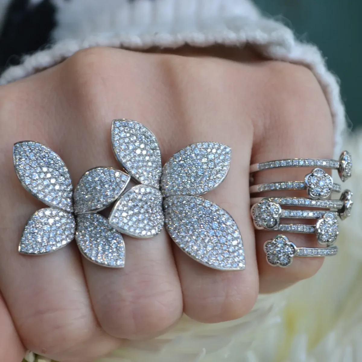 fake pasquale bruni flower ring