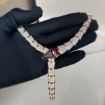 Bvlgari Serpenti Necklace Real 18k Gold with Diamonds Bvlgari Serpenti Necklace Real 18k Gold with Diamonds, and Natural Stones