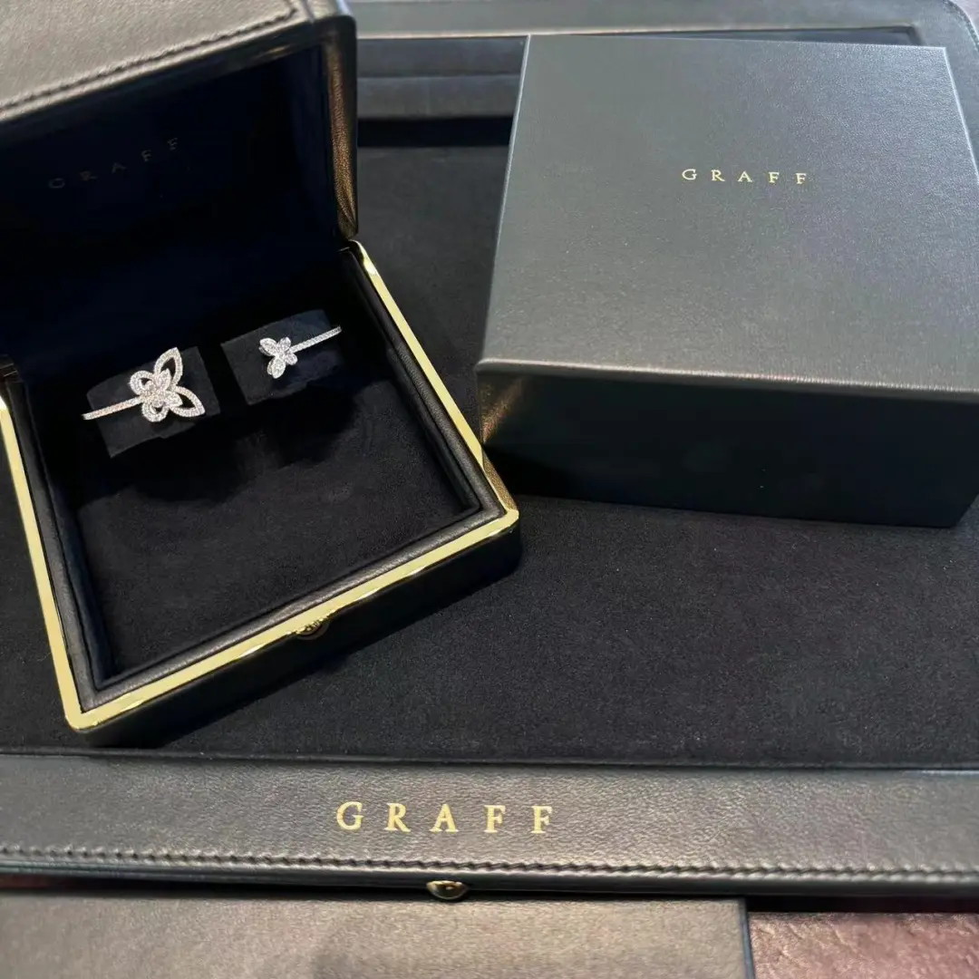 18K White Gold Graff Butterfly Silhouette Open Diamond Bangle copy 18K White Gold Graff Butterfly Silhouette Open Diamond Bangle copy