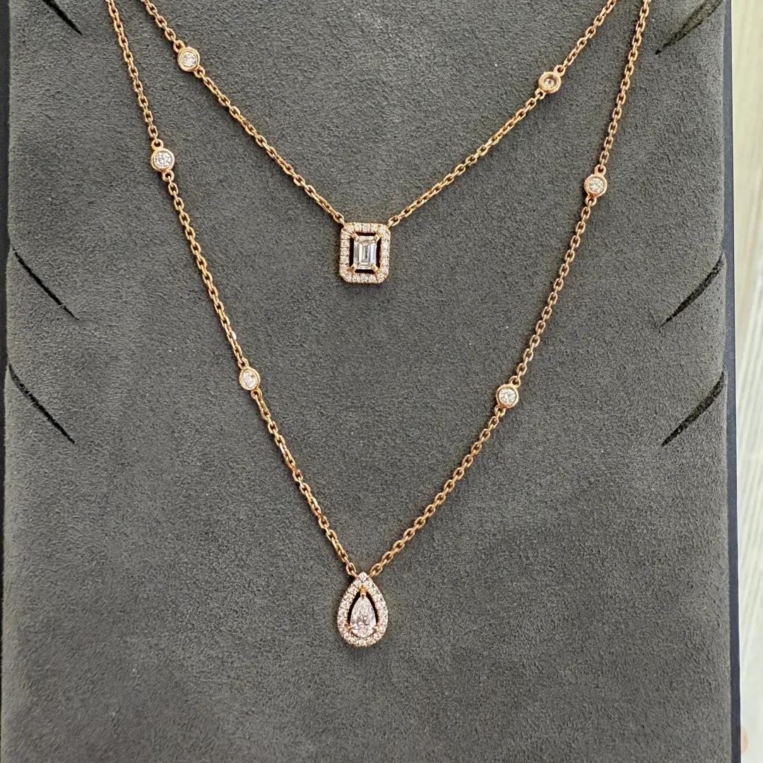 Messika My Twin Two-Row Diamond Necklace dupe Messika My Twin Two-Row Diamond Necklace dupe