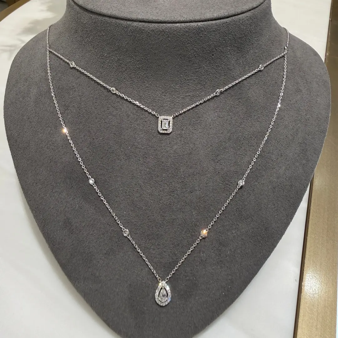 Messika My Twin Two-Row Diamond Necklace fake Messika My Twin Two-Row Diamond Necklace fake