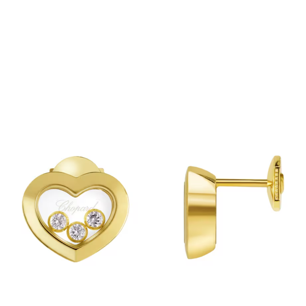 18K Gold Chopard Happy Diamonds Icons Earrings dupe 18K Gold Chopard Happy Diamonds Icons Earrings dupe