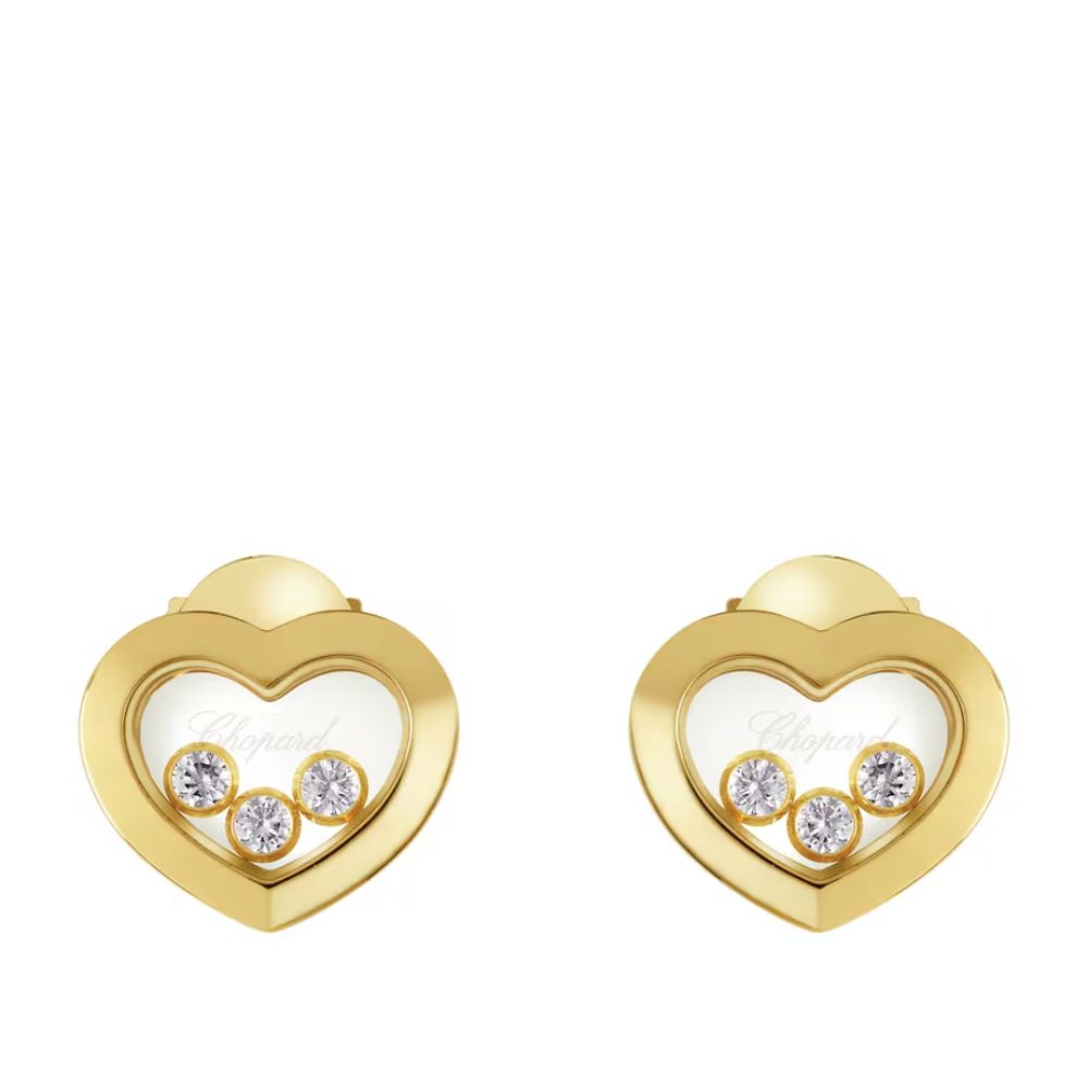 18K Gold Chopard Happy Diamonds Icons Earrings fake copy 18K Gold Chopard Happy Diamonds Icons Earrings fake copy