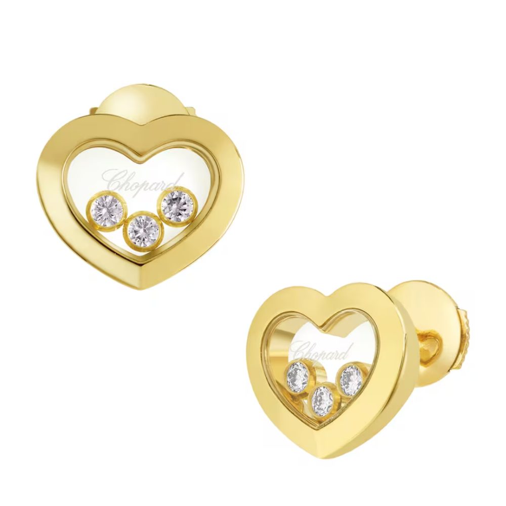 18K Gold Chopard Happy Diamonds Icons Earrings fake 18K Gold Chopard Happy Diamonds Icons Earrings fake