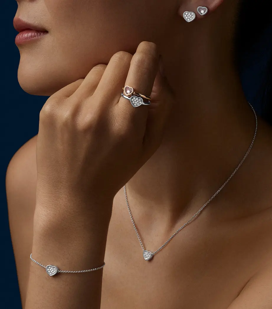 18K Gold Chopard My Happy Hearts Diamond Ring dupe 18K Gold Chopard My Happy Hearts Diamond Ring dupe