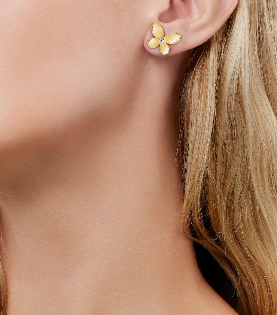 Graff Mini 18K Yellow Gold and Diamond Butterfly fake Earrings Graff Mini 18K Yellow Gold and Diamond Butterfly fake Earrings