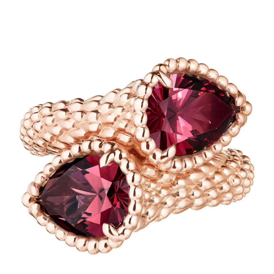 Solid 18K Gold Boucheron Serpent Bohème Two-Stone Ring S Motifs fake Solid 18K Gold Boucheron Serpent Bohème Two-Stone Ring S Motifs fake