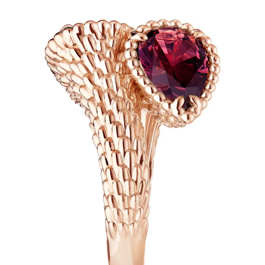 Solid 18K Gold Boucheron Serpent Bohème Two-Stone Ring S Motifs Solid 18K Gold Boucheron Serpent Bohème Two-Stone Ring S Motifs