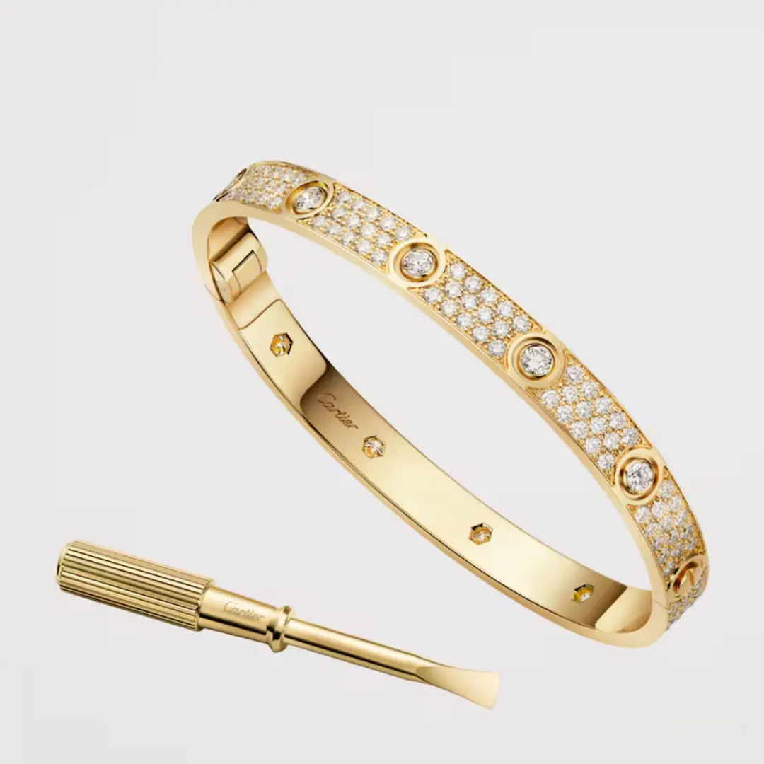 Cartier Love Bracelet Classic Model Paved 10 Diamonds dupe Cartier Love Bracelet Classic Model Paved 10 Diamonds dupe