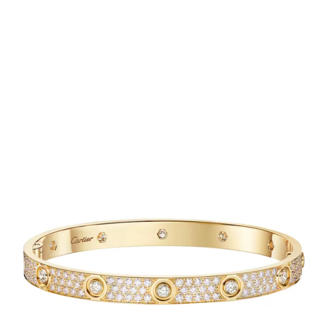 Cartier Love Bracelet Classic Model Paved 10 Diamonds Cartier Love Bracelet Classic Model Paved 10 Diamonds