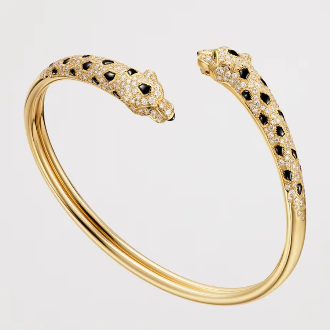 Panthère de Cartier Bracelet Small Model Half-Paved fake Panthère de Cartier Bracelet Small Model Half-Paved fake