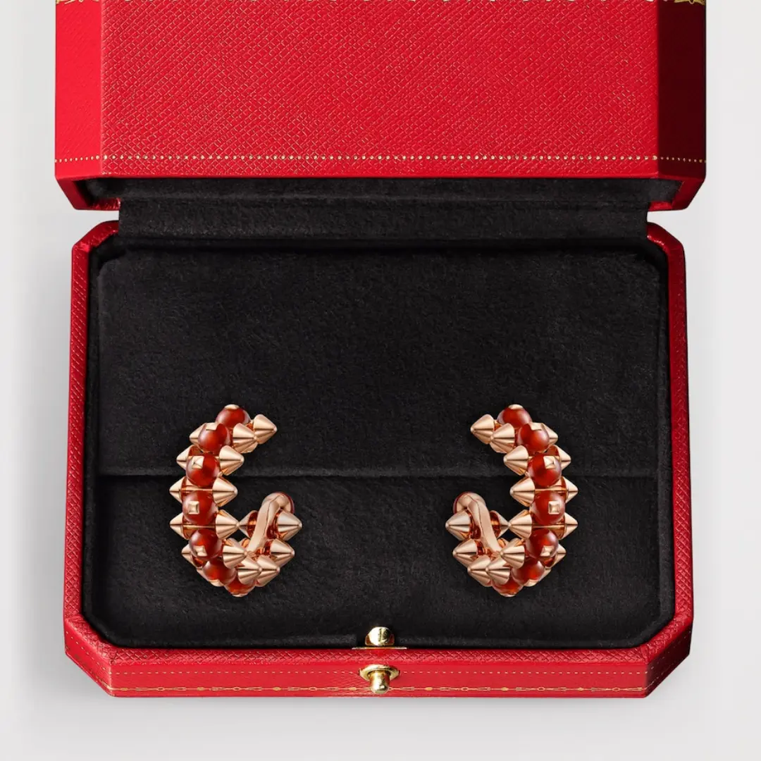 18K Gold Clash de Cartier Agate Earrings Fake 18K Gold Clash de Cartier Agate Earrings Fake